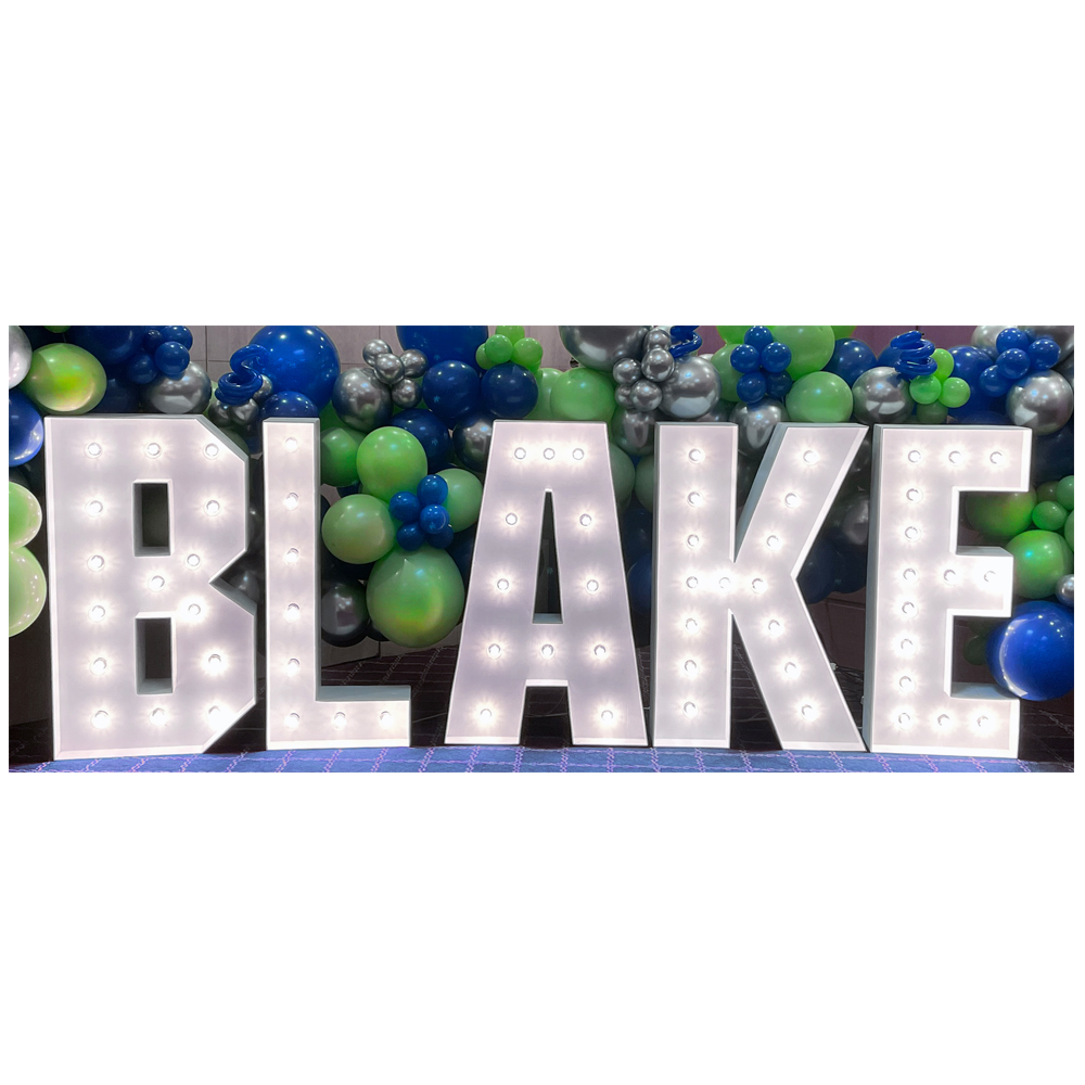 BLAKE LETTERS WITH BALLONS